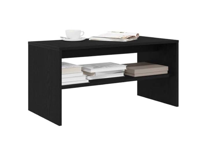 HEFZGDB TV-Schrank Schwarz Eiche-Optik 80x40x40 cm Holzwerkstoff mit Ablage, Stauraum Medienschrank Couchtisch Doppelfunktion