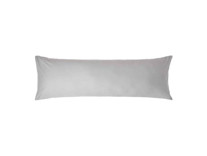 Homescapes zilvergrijze zuiver Egyptisch katoenen lichaamskussensloop, 200 en 400 draadtelling percal equivalent langwerpige kussensloop voor ondersteuning tijdens de zwangerschap, borstvoeding en