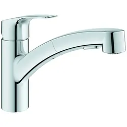 GROHE Eurosmart Einhand-Spültischbatteri herausziehbarer Dual-Brause chrom