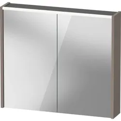 Duravit D-Code Spiegelschrank Verspiegelt DC7106043430000 800x700x148, Basalt Matt, Steckdose, LED