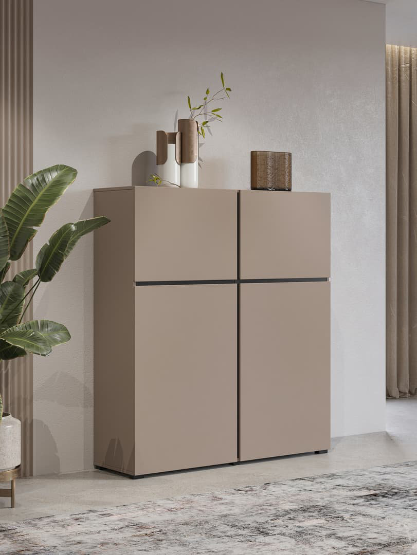 Arte-N Furniture Ltd Kross 119 cm W Highboard Congo 139cm H X 119cm W X 40cm D