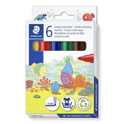 STAEDTLER Fasermaler Jumbo, dicker kurzer Schaft, 6er Set