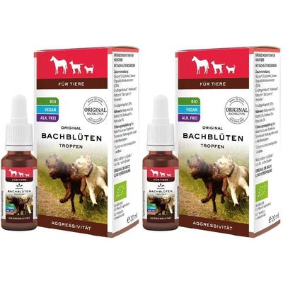 Bachblüten Tiere Tropfen Aggressivität 2x 2x20 ml