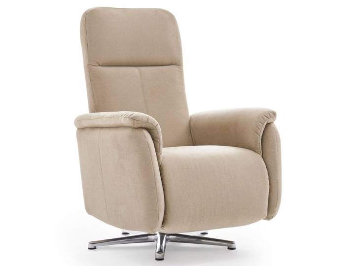 Calizza Interiors Olivin Relaxsessel manuell oder motorisch verstellbar - Flachgewebe in Samt-Optik multiCOLOR 1048 sand - mit Feststellhebel automatische Fußteilverstellung, automatische Rückenteilverstellung, manuelle Fußteilverstellung, manuelle Sitzteilverstellung Modern, Zeitlos