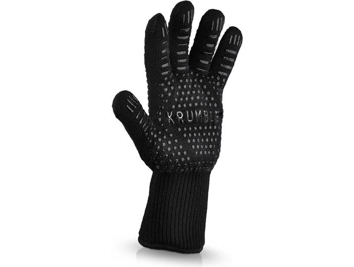 Hittebestendige BBQ & Oven Handschoen Anti-Slip – Dubbel Gevoerd – Extra Lang voor Armbescherming – Enkele Handschoen (1 stuk\, maat L)