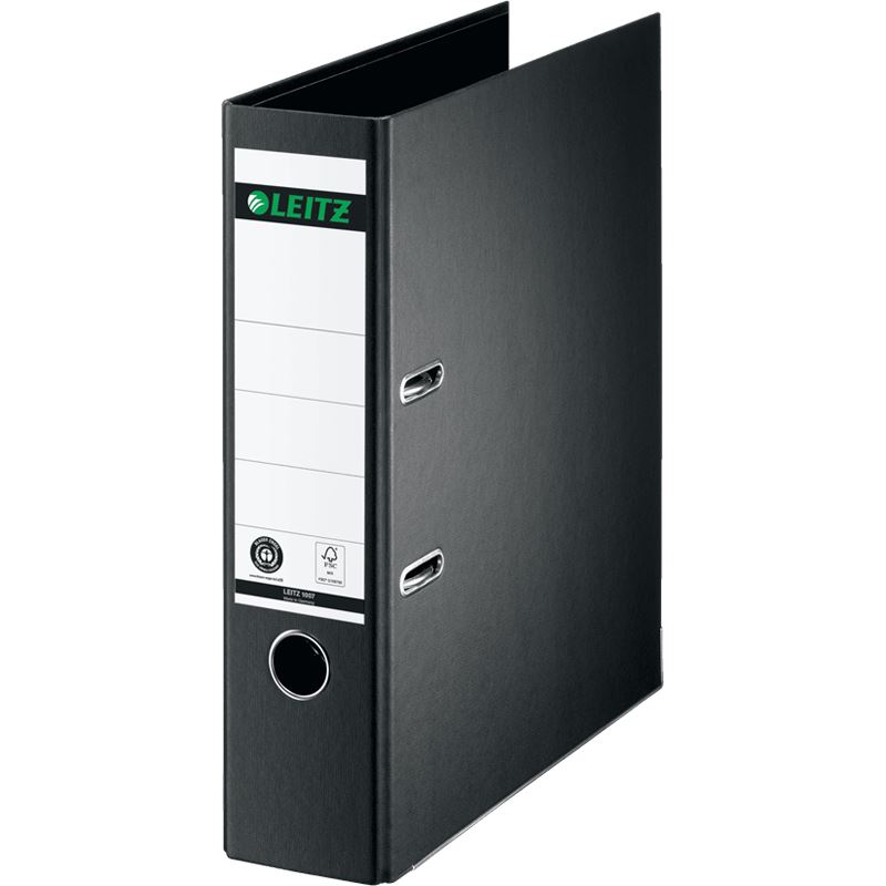 LEITZ 1007 Ordner schwarz Karton 8,0 cm DIN A4