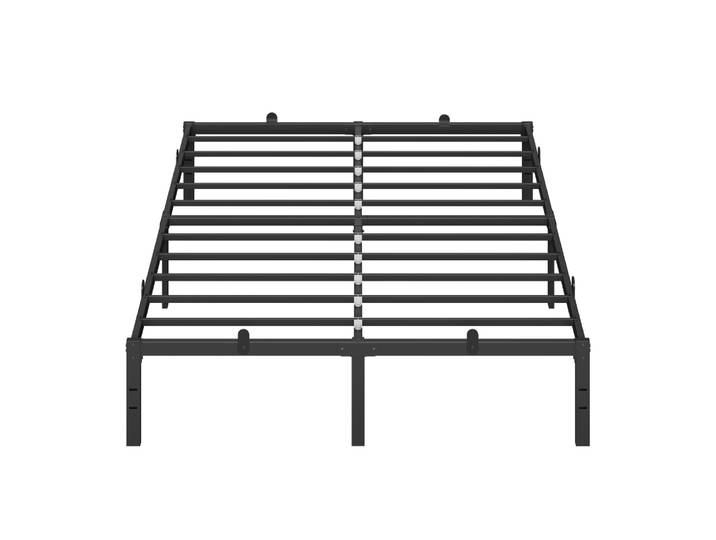 Lit double avec rangement sous le cadre métallique 140 x 190 noir