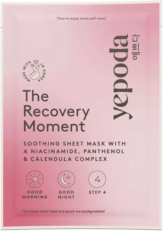 Yepoda - The Recovery Moment-Beruhigende Tuchmaske Niacinamid, Panthenol Calendula, 25 ml, Fantasie