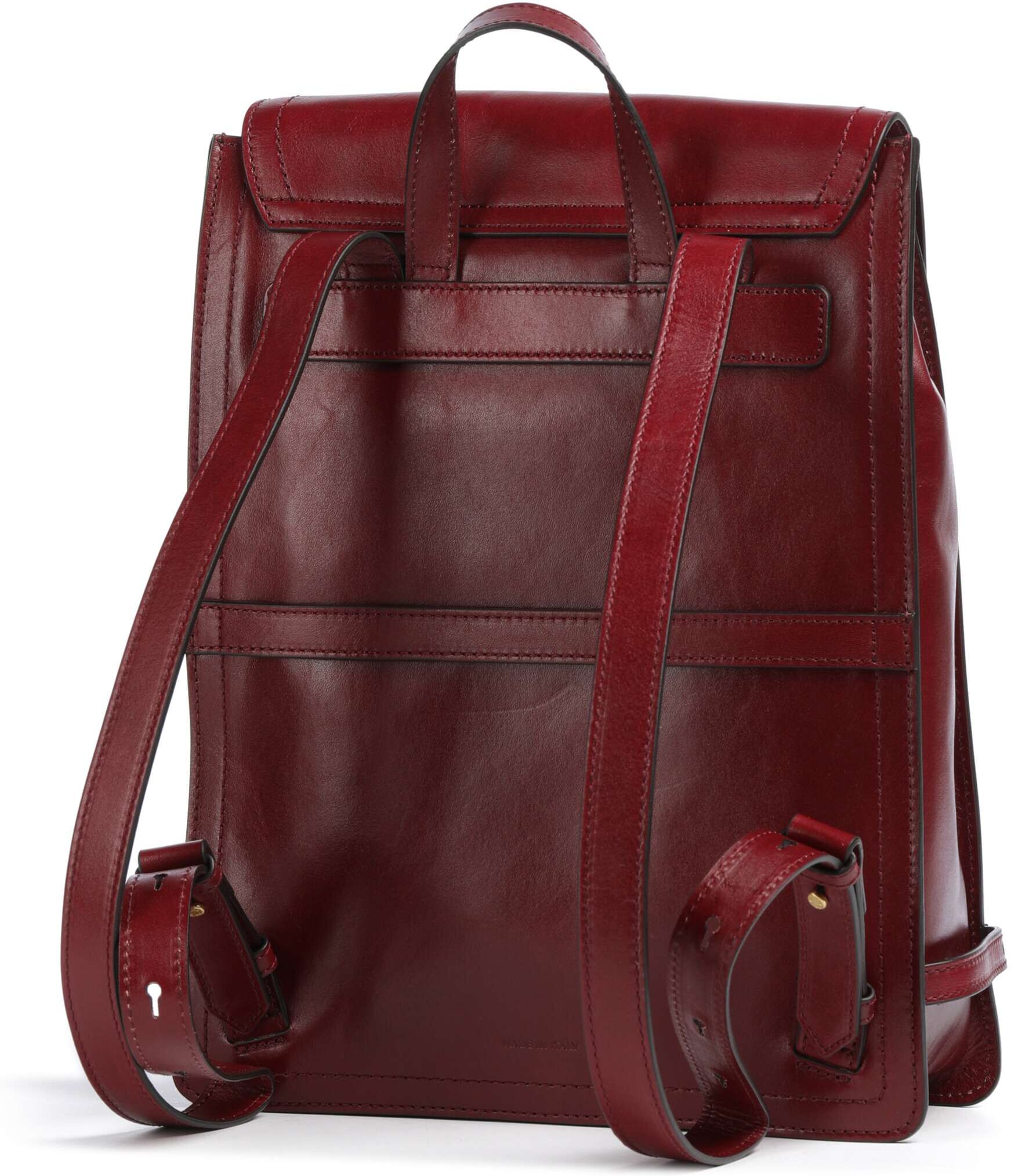 The Bridge Monica Rucksack aus Leder, rot