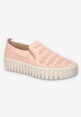 Women's Peppy Platform Sneaker by Easy Street in Blush (Size 8 M)