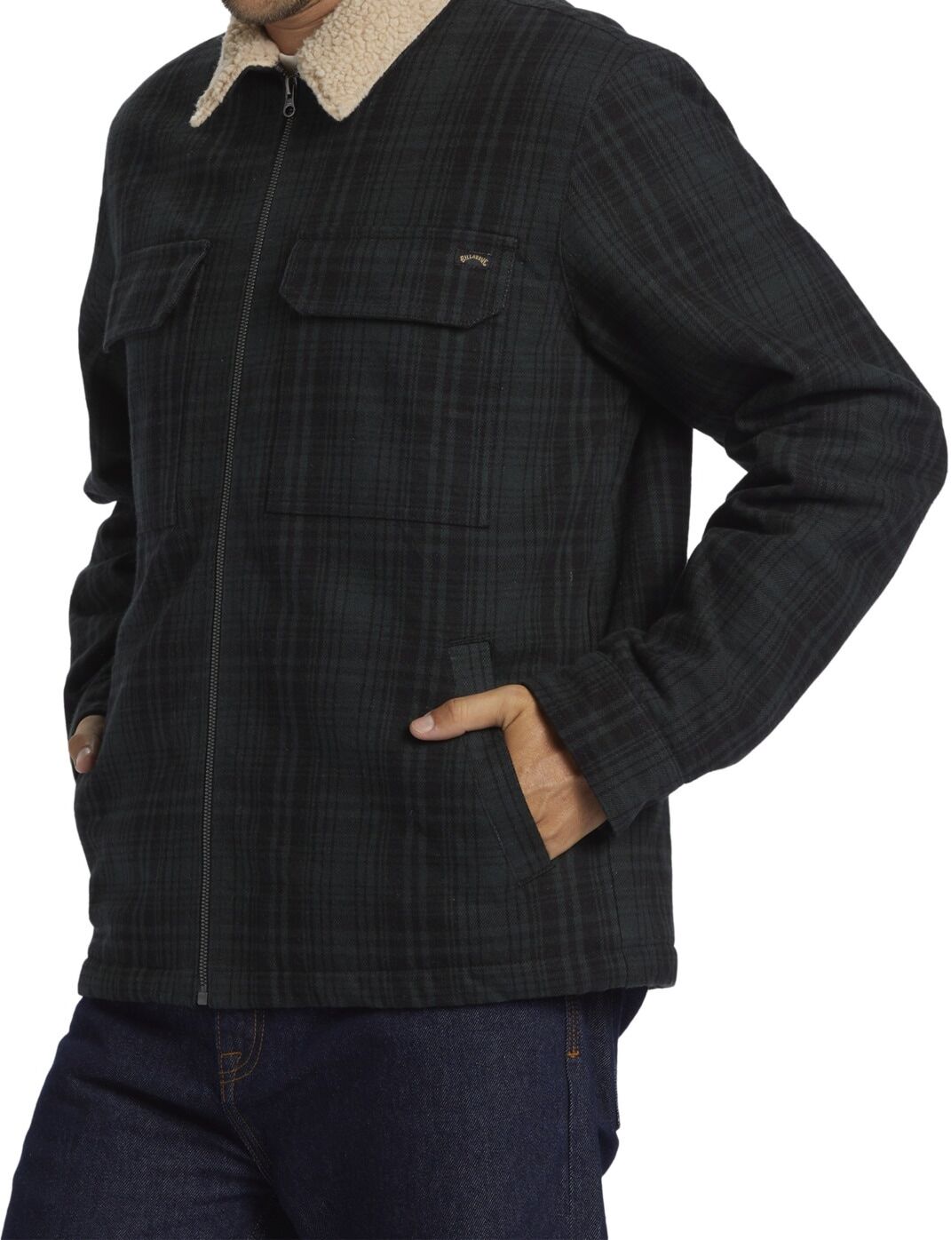 Blusenjacke BILLABONG "Barlow", Herren, Gr. L, grün (forest grün), Obermaterial:80% Baumwolle, 20% Polyester., Jacken Blusenjacke