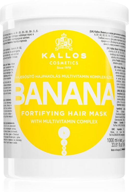 Kallos KJMN Professional Banana stärkende Maske mit Multivitamin-Komplex 1000 ml