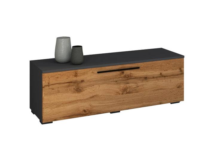 Mid.you Lowboard, Anthrazit, Kunststoff, 115x39x40 cm, stehend, Wohnzimmer, Wohnwände, Lowboards, Lowboards stehend