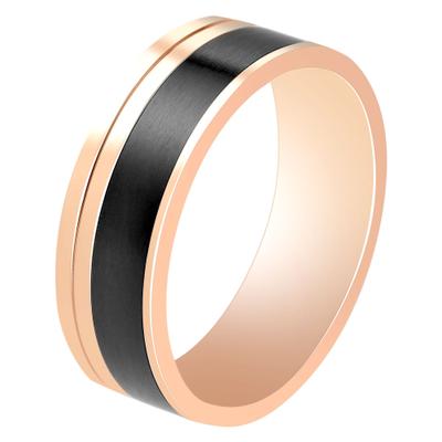 Fingerring ADELIA´S "Herren Ring aus Edelstahl" Gr. 58, rosa (gold), Fingerringe, Herren, 58, Edelstahl, Fingerring
