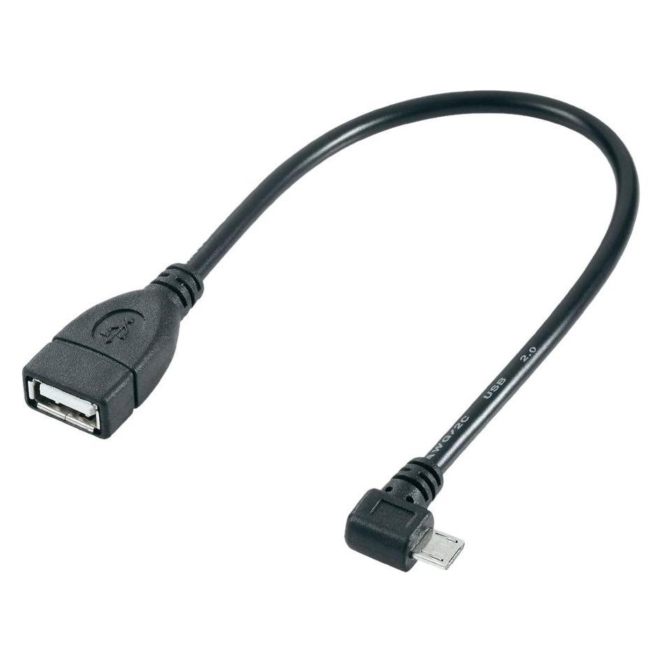 Renkforce USB 2 OTG Kabel Micro B-Stecker zu A-Buchse 10 cm (0.10 m, USB 2.0, 2.50 W) (1360259)