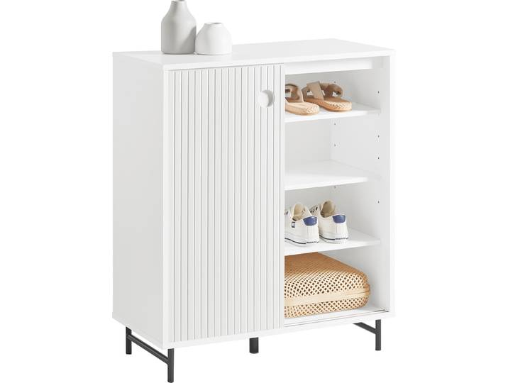 SoBuy FSB62-W Schuhschrank Küchenschrank Sideboard Kommode Aufbewahrungsschrank
