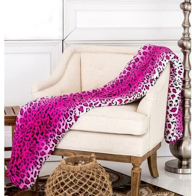 Home Mart Goods Super Soft Micro Plush Flannel Bed Leopard Skin Print Blanket