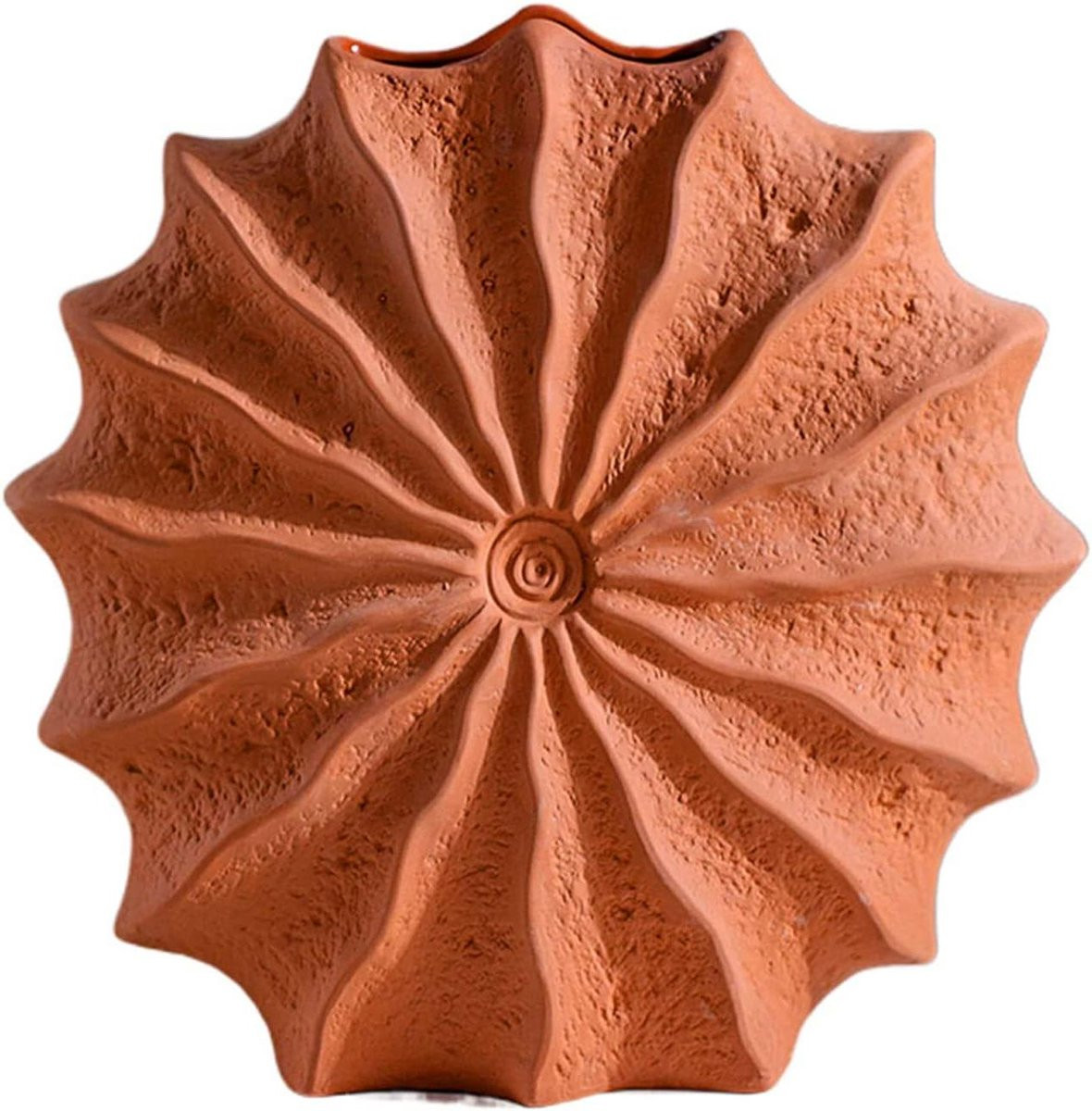 Rode Keramische Vaas met Windmolen Decoratie, Hoogte: 25 cm