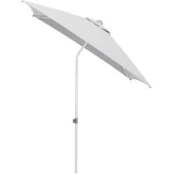 Kettler EASY PUSH Schirm Schirm 200x200 cm, UPF 50+, silber/ hellgrau, Aluminium/Polyester mit PU Beschichtung