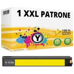 Druckfuxx, Druckerpatrone, 1x XXL TINTE PATRONEN für HP 913A PageWide Pro 352dw 377dw 452dwt 477dwt gelb
