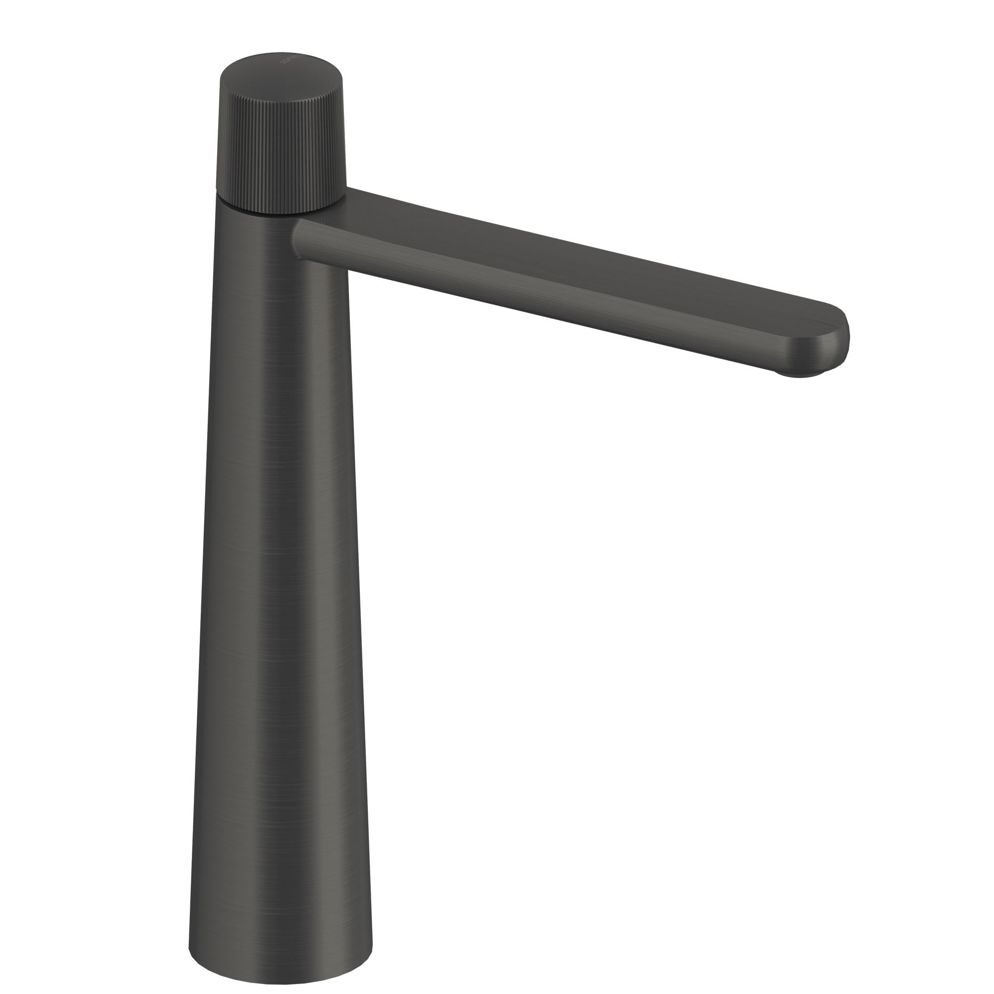 SANYCCES DEDAL ColdOpen Waschtischarmatur mit Plissé Oberflächenmuster Auslaufhöhe 245 mm raw metal