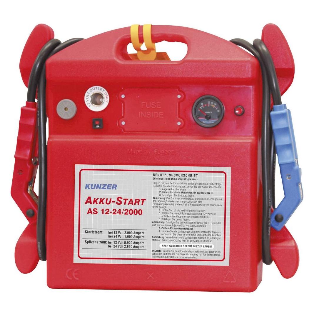 Kunzer Schnellstartsystem AS 12-24/2000 Starthilfestrom (12 V)=2000 A Starthilfestrom (AS 12-24/2000)