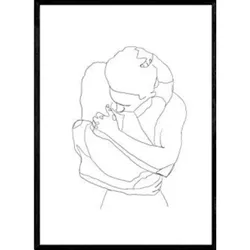 POSTER Nordica Paar Kuscheln A4 Rahmenlos