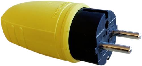 N & L 17174 Schutzkontaktstecker Gummi 230V Gelb IP44