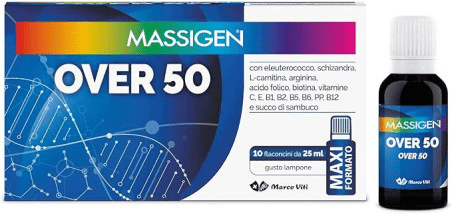 Massigen Over 50 Integratore Tonico Energetico 10 Flaconcini