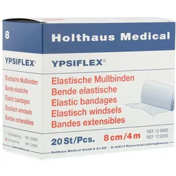 Holthaus Medical YPSIFLEX elastische Mullbinden 20-fädig, lose (20 Stck.) - 4 m x 8 cm 20 St