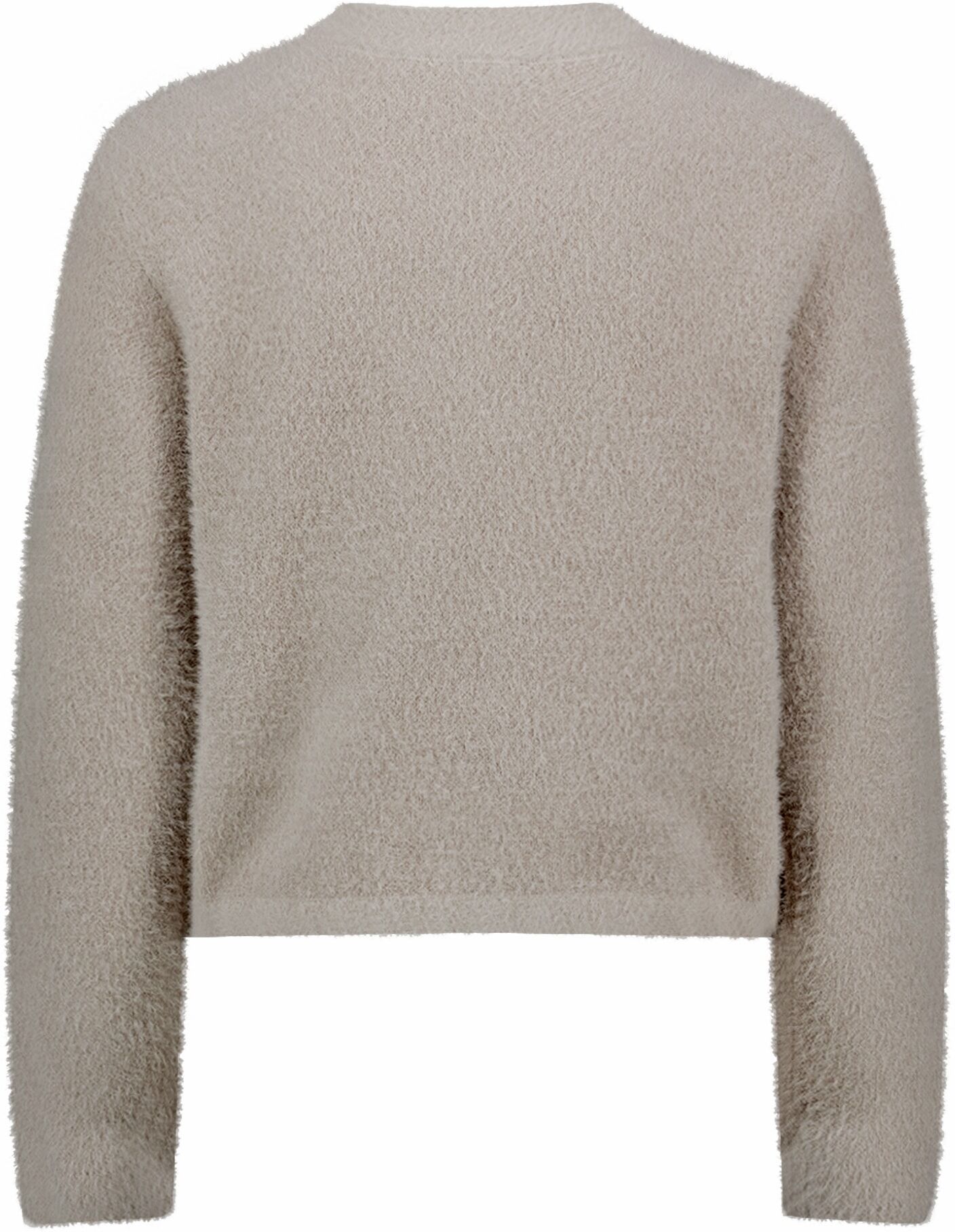 Cardigan BETTY BARCLAY "Strick-Cardigan mit aufgesetzten Taschen", Damen, Gr. 42, grau (taupe), Obermaterial: 55% Polyester PES. 45% Polyamid PA., Strickjacken Cardigan