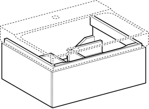 Xeno² Geberit 500505431 58x22x46,2cm, structuré / gris scultura, avec tiroir