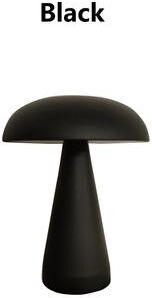 Universal Stock Retro Mushroom Night Light Touch Sensor Rechargeable LED Desk Lamp black