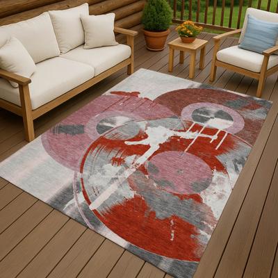 Addison Rugs Machine Washable Indoor/ Outdoor Modern Records Chantille Rug