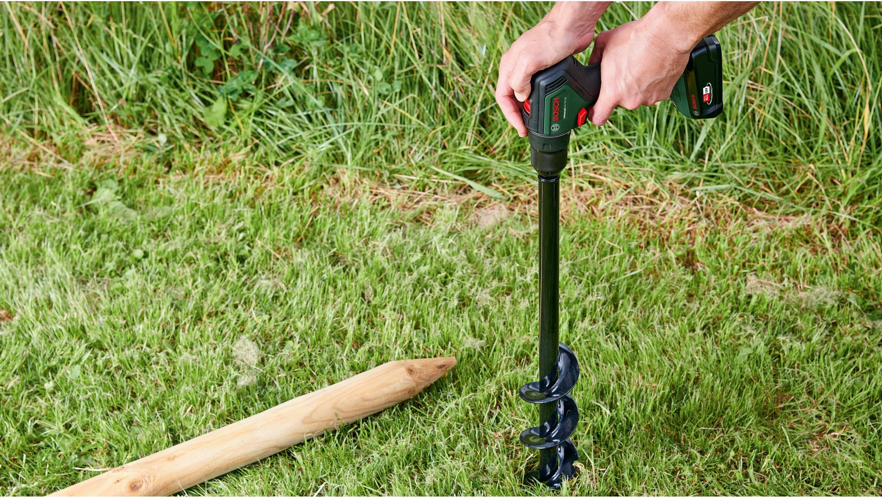 Bohrschraube BOSCH "UniversalDrill 18V-60", grün, B:67mm H:221mm L:216mm, Schrauben, Bohrschraube, ohne Akku und Ladegerät, 18 Volt System grün 216mm
