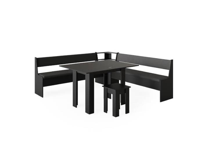 Vicco Eckbankgruppe Roman, Schwarz, 210 x 210 cm