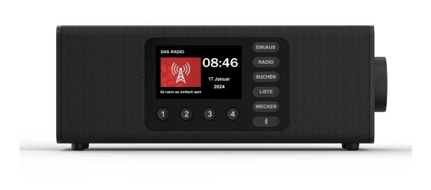 Hama 054298 DR2002BT Bluetooth DAB, DAB+, FM Radio Persönlich (Schwarz) 00054298