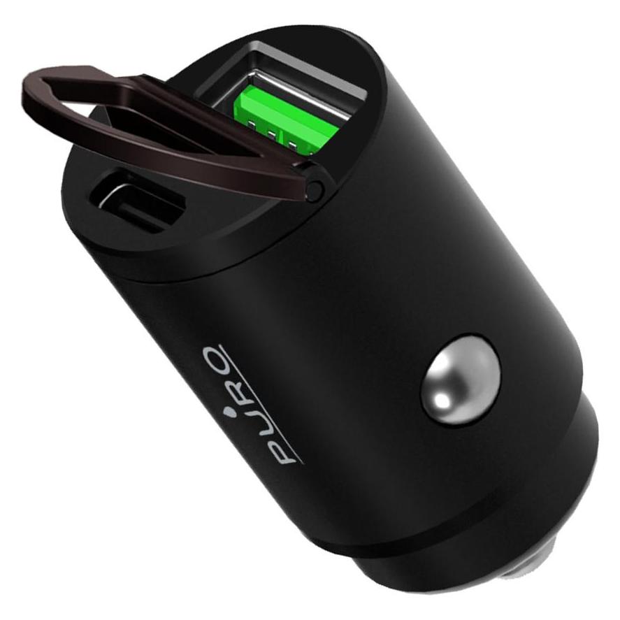 Bigben Connected PUROCAC30WUSBACBK mobile device charger Black Auto (FCMCHUSBAC30WBLK)