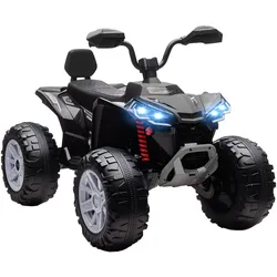 KINDER-ELEKTROQUAD 24V mit Vorwärts-, Rückwärtsfunktion, 2 Sitzer, Schwarz