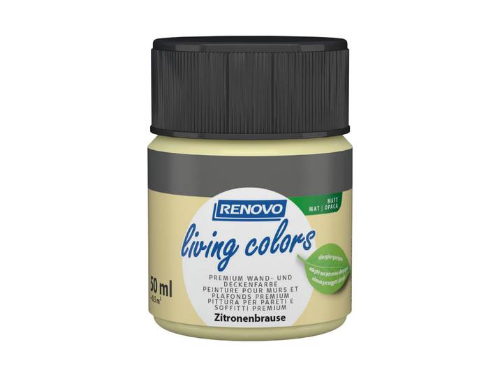 Renovo living Colors Wand- und Deckenfarbe Zitronenbrause 50 ml