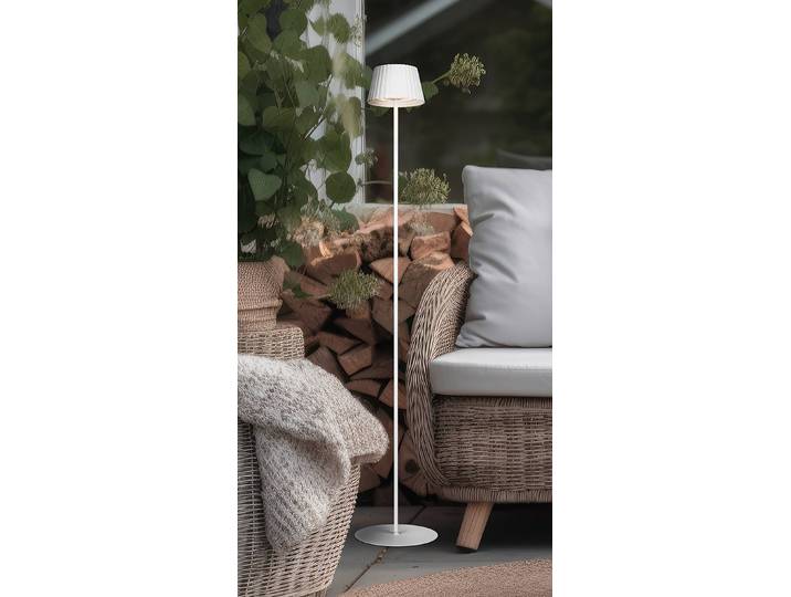 Lampe de chemin Suarez 123cm Blanc/Blanc