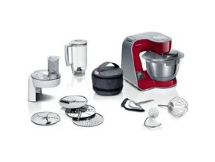Robot de cuisine - BOSCH - MUM5X720 - 1000 W - 3 9 L - Rouge Argent