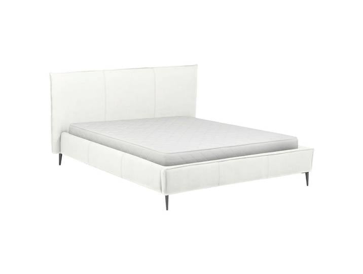 Esposa Polsterbett, Weiß, Metall, Echtleder, 160x200 cm, Lederauswahl, in verschiedenen Größen erhältlich, Schlafzimmer, Betten, Polsterbetten