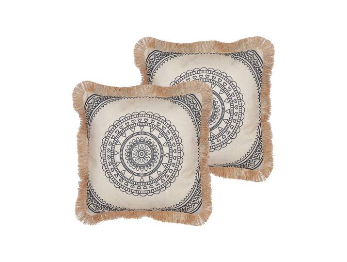DEKOKISSEN 2er-Set Beige 45/9 cm Geranium