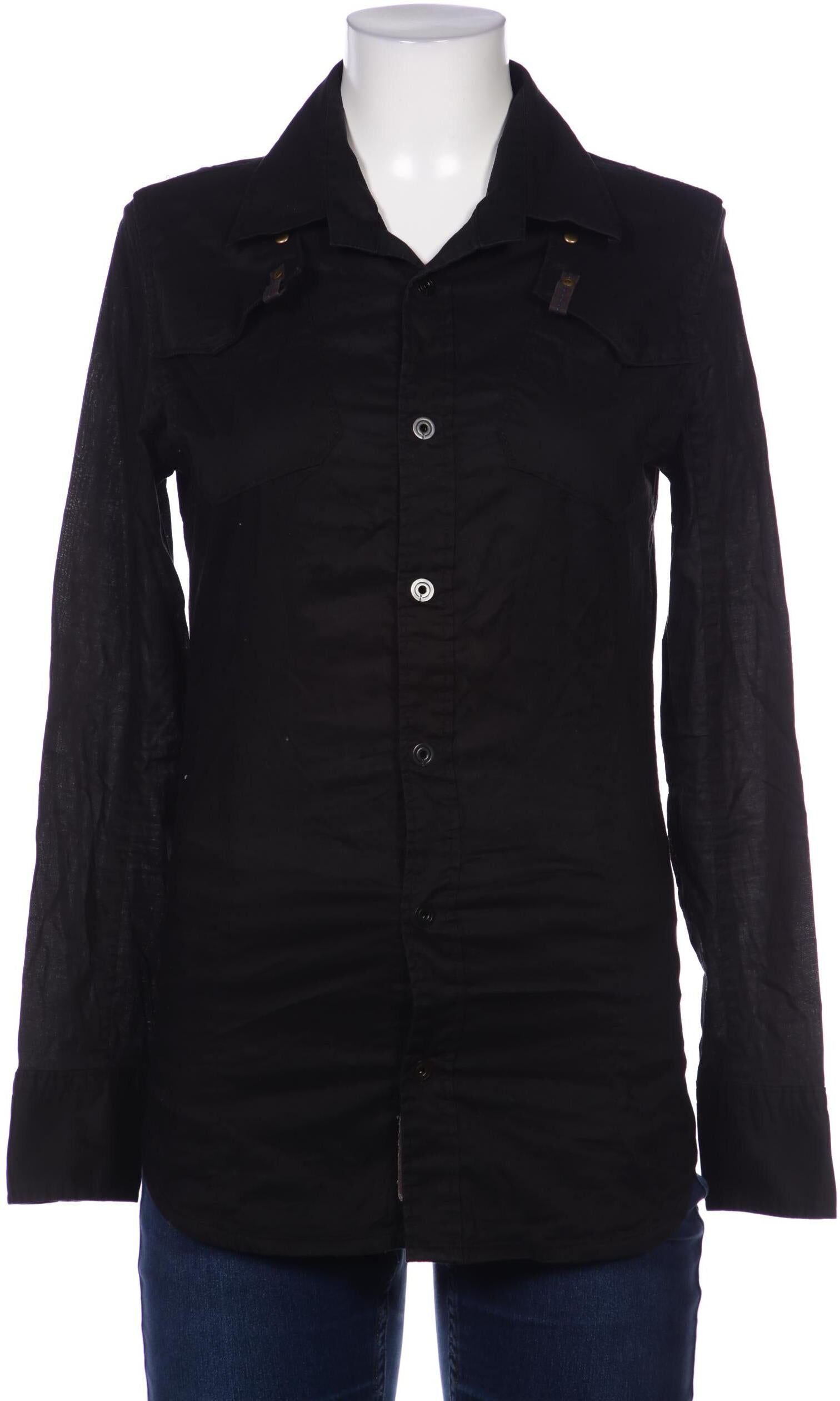 G Star RAW Damen Bluse, Schwarz, Gr. L, Baumwolle - Second Hand