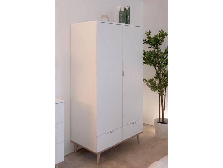 möbelvita Kleiderschrank Kleiderschrank Helsinki 61 Matt-Weiß