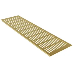 MS Beschläge Lüftungsgitter Stegblech Zu- Abluftgitter Belüftungsgitter b 150mm x L 800mm Gold eloxiert