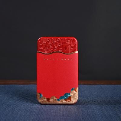 The Handy Homestead Premium Rectangular Metal Storage Tin Box Portable Candy & Biscuit Packaging red