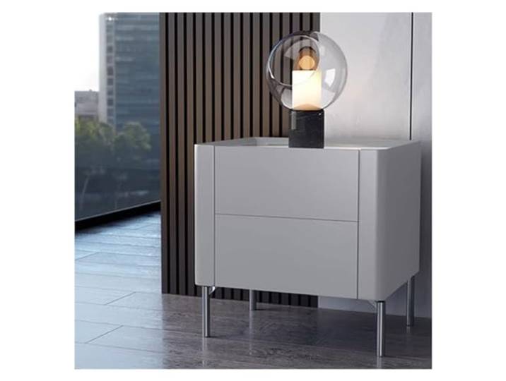 YCCHAH Bett mit Stauraum Einfacher Nachttisch, Leichter Luxus, einfacher moderner Aufbewahrungsschrank, Schlafzimmer, Kleiner mit Zwei Schichten Schubladen Desktop(B)