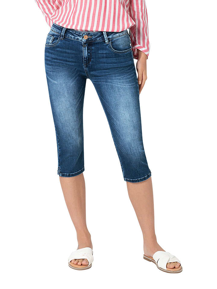 Timezone Jeans-Caprihose "Aleena" in Dunkelblau - W28